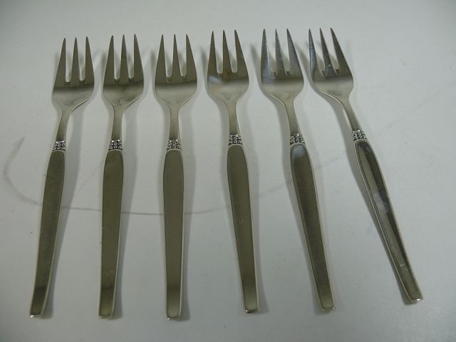 Robbe & Berking Kuchengabel Set / 6-teilig / versilbert / 90er Auflage / 142,2g
